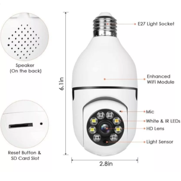 Camara IP Wifi -Domo con Seguimiento Inteligente - HD 1080p - Image 4